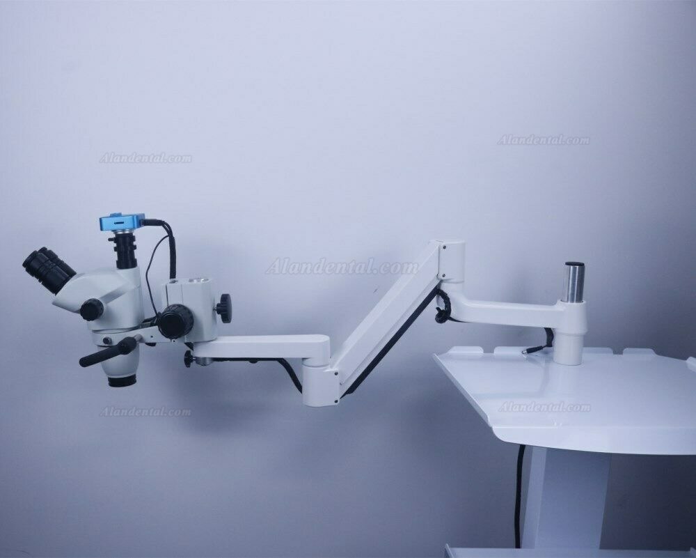 Trolley Type 5W Dental Root Canal Therapy Operating Microscope Loups with Camera