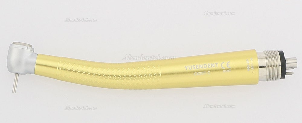YUSENDENT CX207C1 Dental Color High Speed Air Turbine Handpiece Push Button 4 Hole