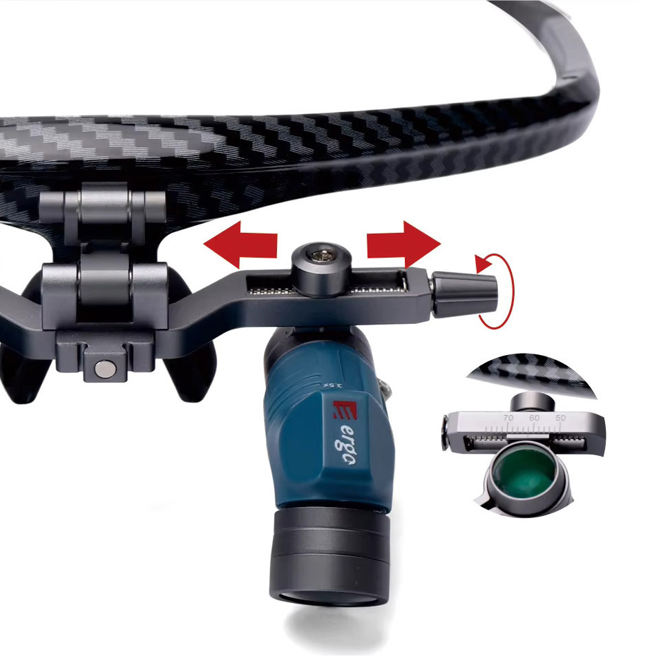 YUYO EL+WL-ii 3.5x 5x 7x Zoom Dental Loupes With Dental Headlight