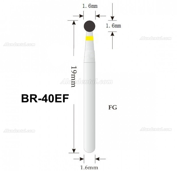 Diamond Bur Bits Drill 100 Pcs 1.6mm FG BR-40EF