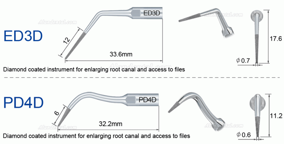 10Pcs Refine® Ultrasonic Scaler Pulp Chamber Tips E3D E4D E5D E10D E11D E12D E14D E15D Fit Woodpecker EMS