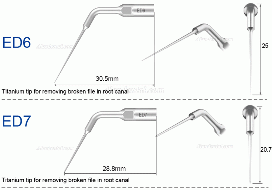 10Pcs Refine® Ultrasonic Scaler Pulp Chamber Tips E3D E4D E5D E10D E11D E12D E14D E15D Fit Woodpecker EMS