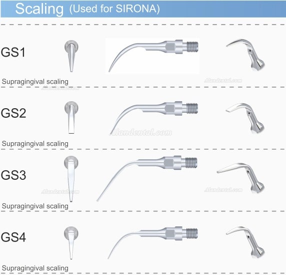 5PCS Woodpecker GS1 Dental Scaling Tip for Sirona Ultrasonic Scaler Handpiece