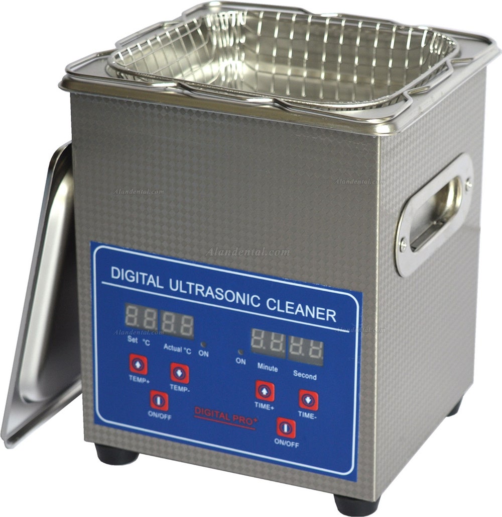 2L Capacity Dental Stainless Steel Ultrasonic Cleaner Digital Control JPS-10A