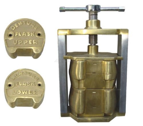 Dental Laboratory Upper Lower Denture Flask Set made of Brass