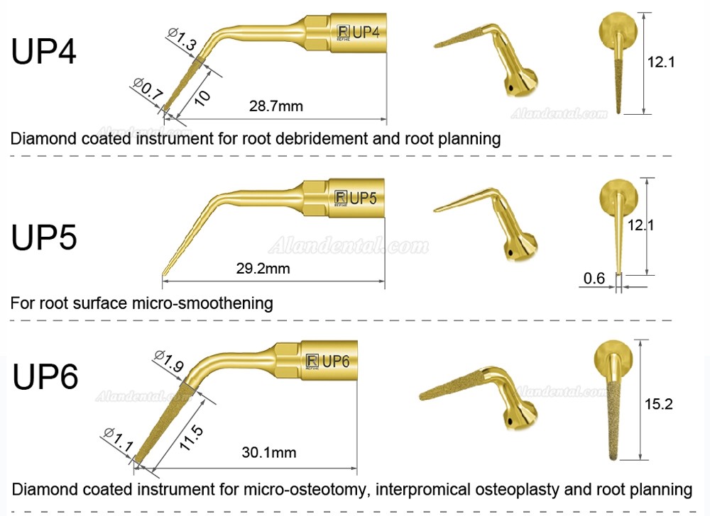 1Pcs Dental Piezosurgery Surgery Tips UP1 UP2 UP3 UP4 UP5 UP6 UP7/8 for Bone Cutting Sinus liftingfor Mectron Woodpecker Silfradent