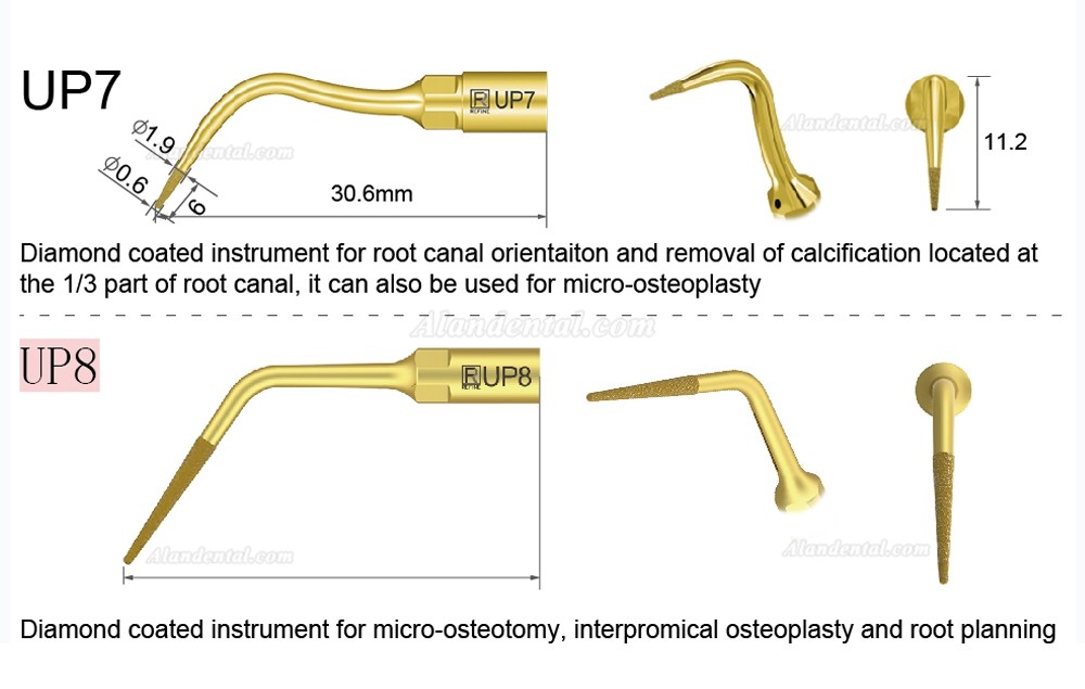 1Pcs Dental Piezosurgery Surgery Tips UP1 UP2 UP3 UP4 UP5 UP6 UP7/8 for Bone Cutting Sinus liftingfor Mectron Woodpecker Silfradent